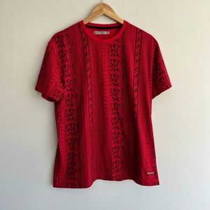 Red Patterned Men's Shirt